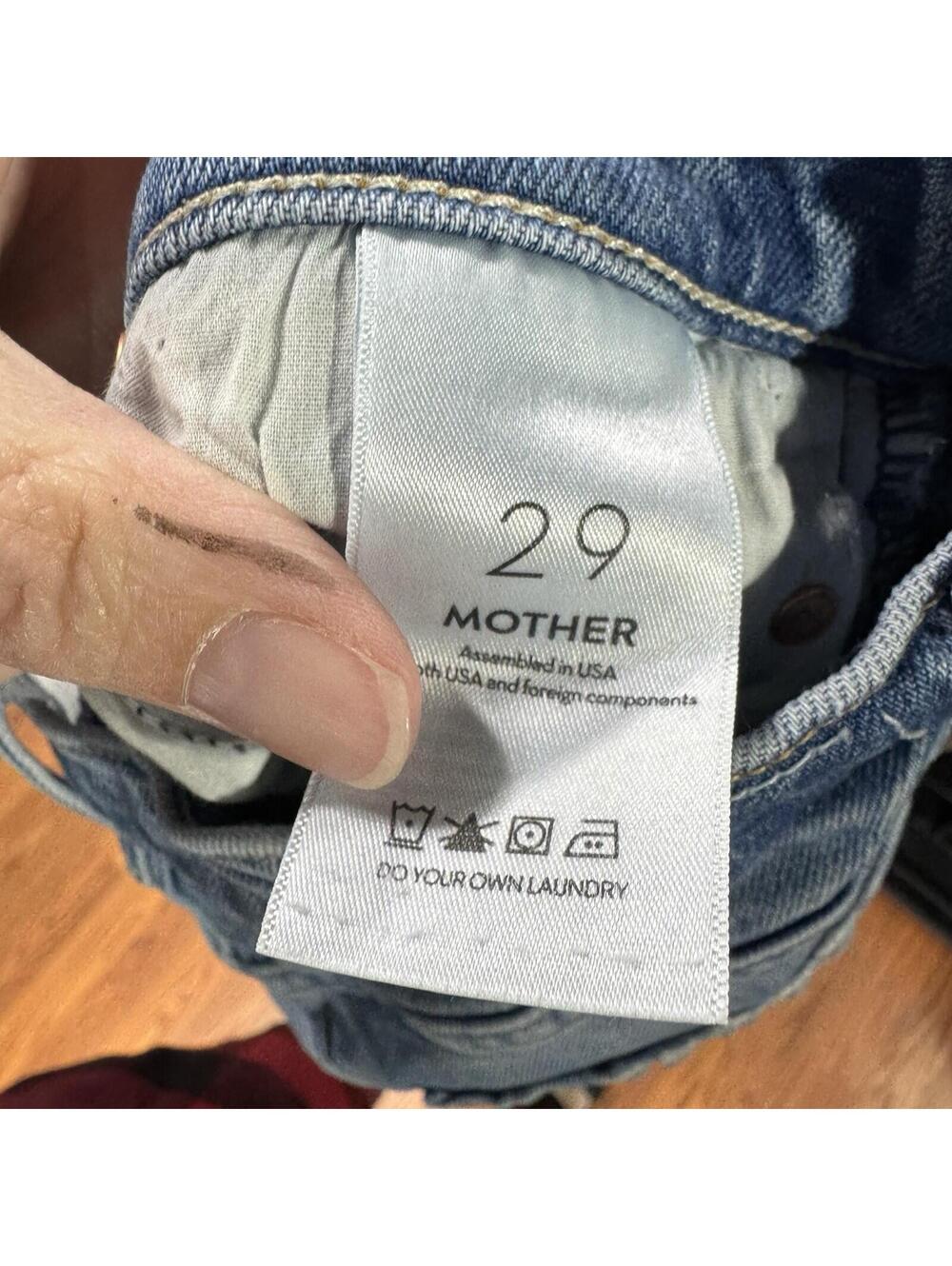Mother jeans 29 blue half pipe ankle fray barrel wide leg baggy loose i confess - Picture 5 of 8